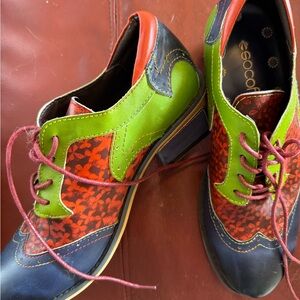 Vibrant Multicolor Lace-Up Shoes